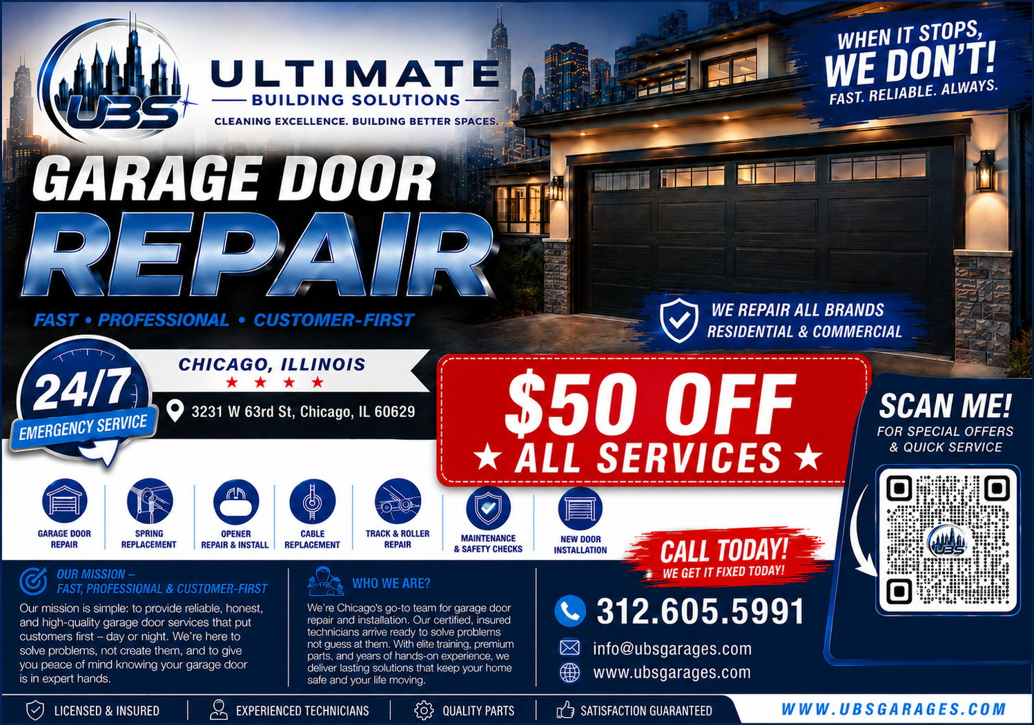 Chicago Cleaning & Garage Door Repair Services You Can Count On